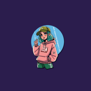 Sticker Vieja Escuela Girl – 8,2x9 cm